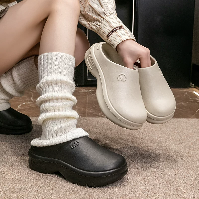 Летние слипоны на высоком каблуке‑платформе, нескользящие дезодорированные шлепанцы, размеры 36–41, 4 цвета