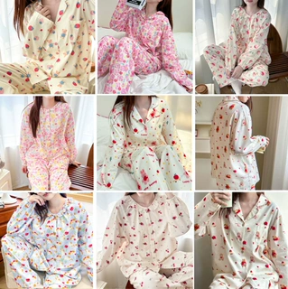 （特价）秋冬全棉磨毛睡衣女纯棉长袖长裤保暖家居服套装