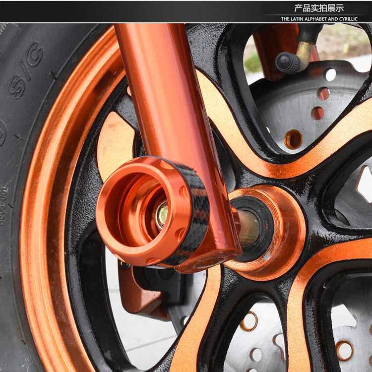 Motocicleta Coche eléctrico Modificación Rueda delantera Taza anti-caída Aleación de aluminio Maverick No. 9 Taza de la horquilla delantera de absorción de impactos Little Ninja Universal