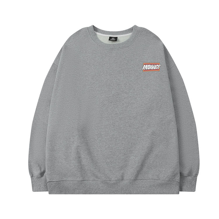 Men's Sweatshirt Round Neck Heavyweight Wool Blend Pullover_voghion.com