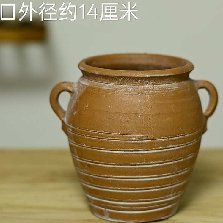 复古手工陶罐土陶罐手工花瓶花盆民宿装饰插干花水培客厅摆件|undefined