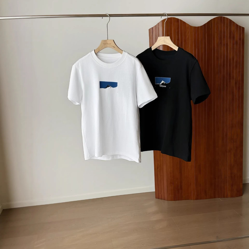 26 Summer Sun Kl Embroidered Outdoor Casual Sports Snow Mountain Print Short Sleeve Unisex Couple Style Simple Versatile T-Shirt 26 Summer Sun Kl Embroidered Outdoor Casual Sports Snow Mountain Print Short Sleeve Unisex Couple Style Simple Versatile T-Shirt