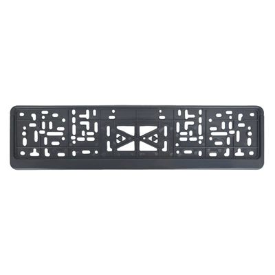 Cross-border European license plate frame plastic license plate frame European single-sided half-open license plate frame (License plate holder/license plate holder) - black