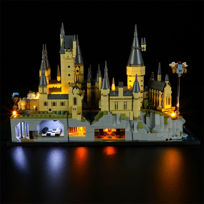 Совместимо с LEGO Harry Potter 76419 Замок Хогвартса и сооружение площадки, светодиодные украшения