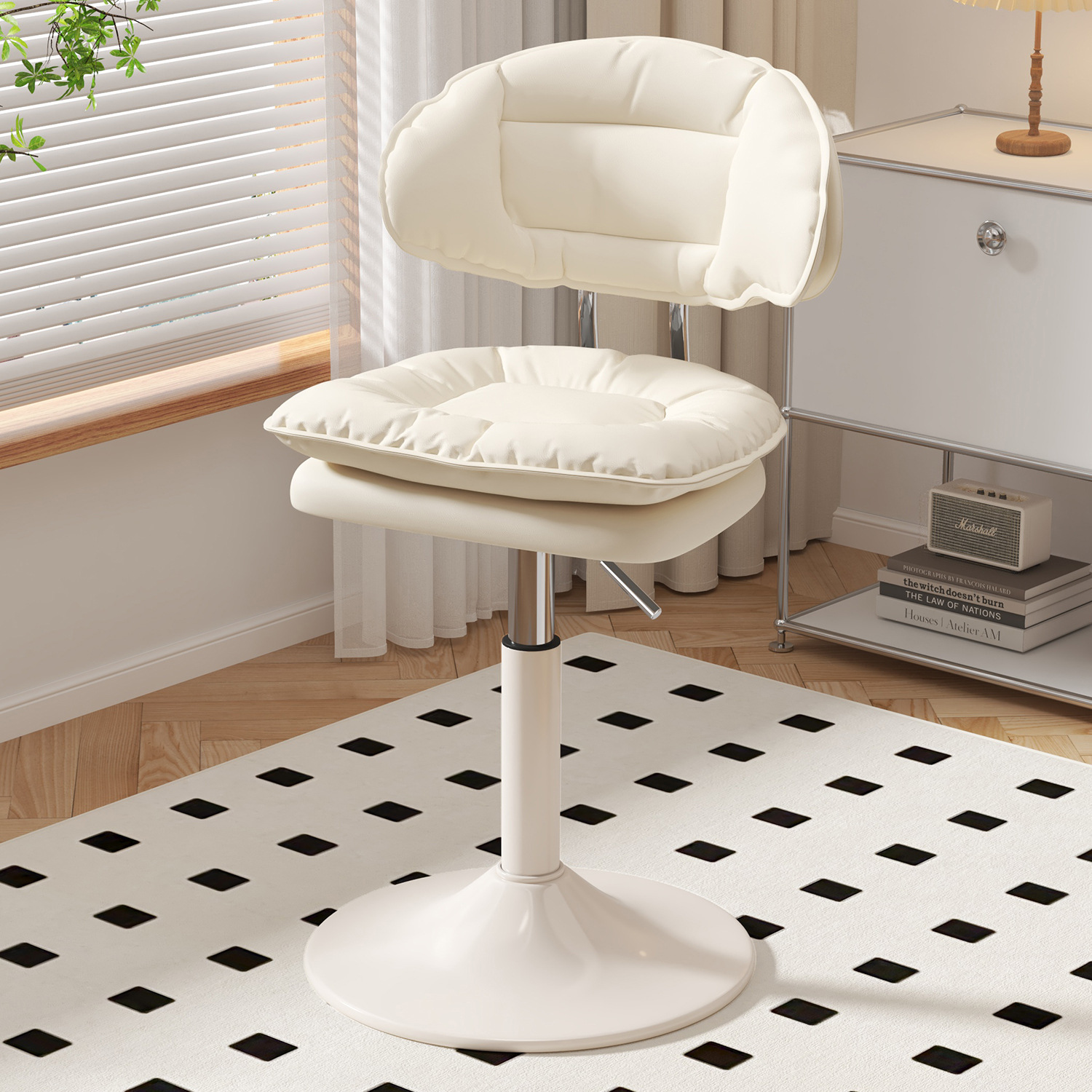 Silla de bar simple taburete giratorio casero respaldo silla de bar silla de plata de belleza manicurista elevación taburete