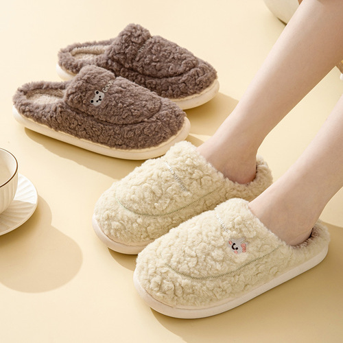 Non-slip cotton slippers for women, winter  new model, indoor home warming, home use, autumn and winter plush slippers for men