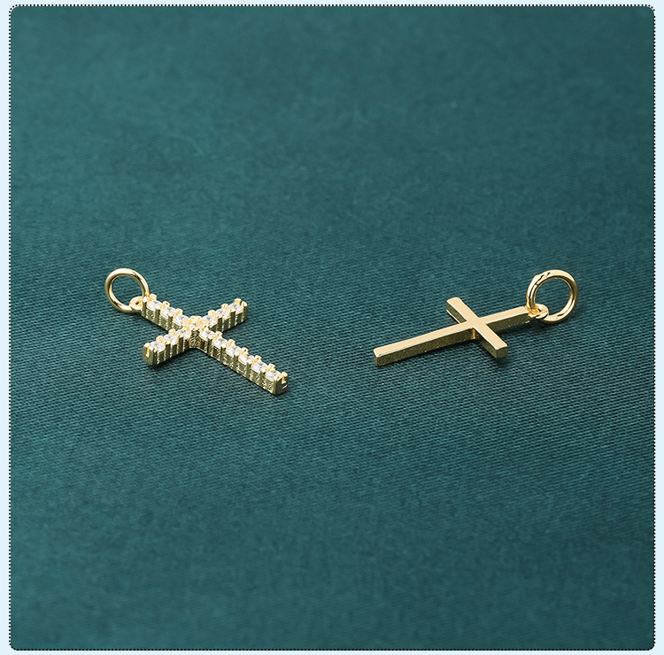 1 Piece Quantity 1 Piece 16*9.4mm Hole 3~3.9mm 925 Sterling Silver Cross Pendant