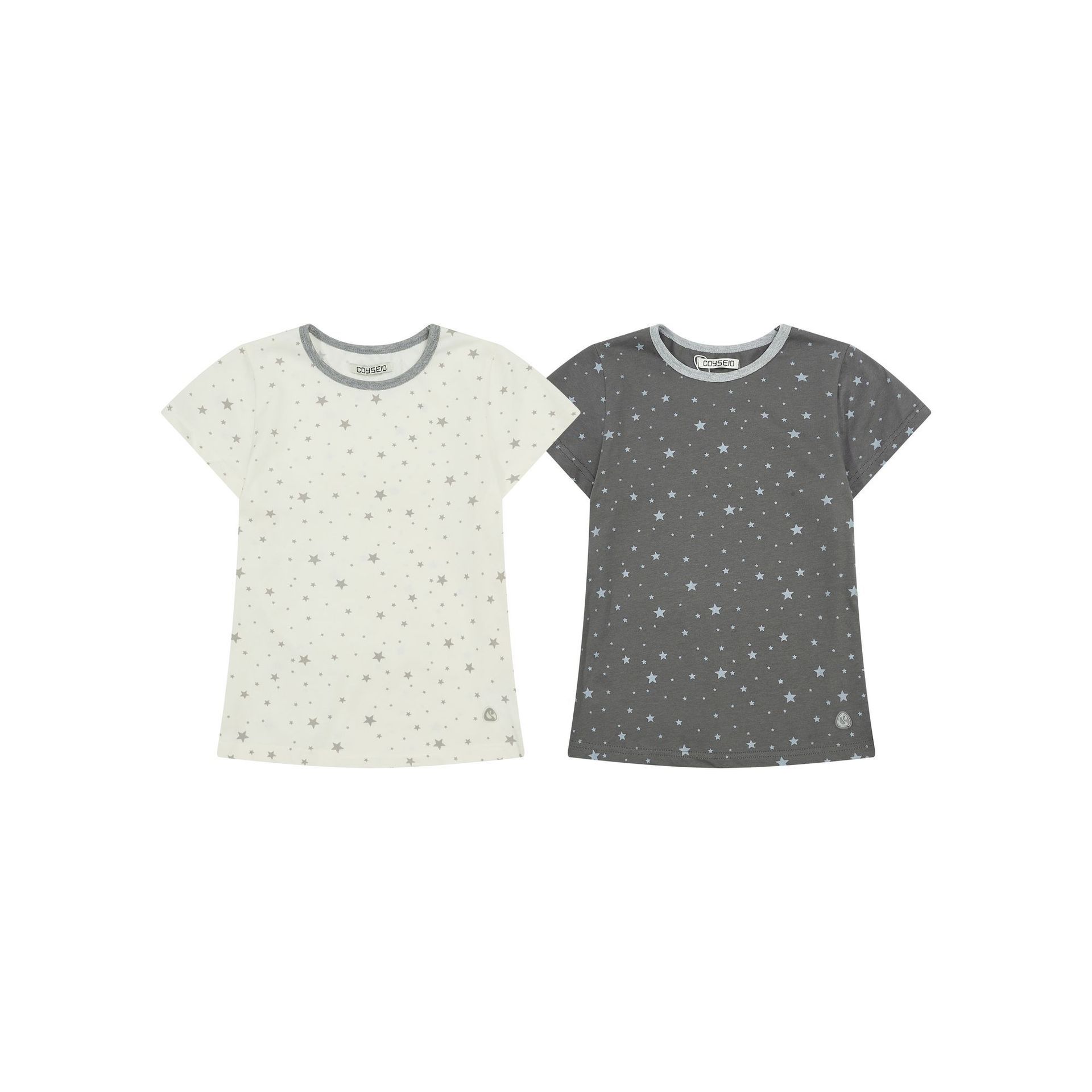 Verano nuevo estilo de moda versátil delgado puro deseo de la camiseta de impresión de estrellas retro americana de manga corta mujer