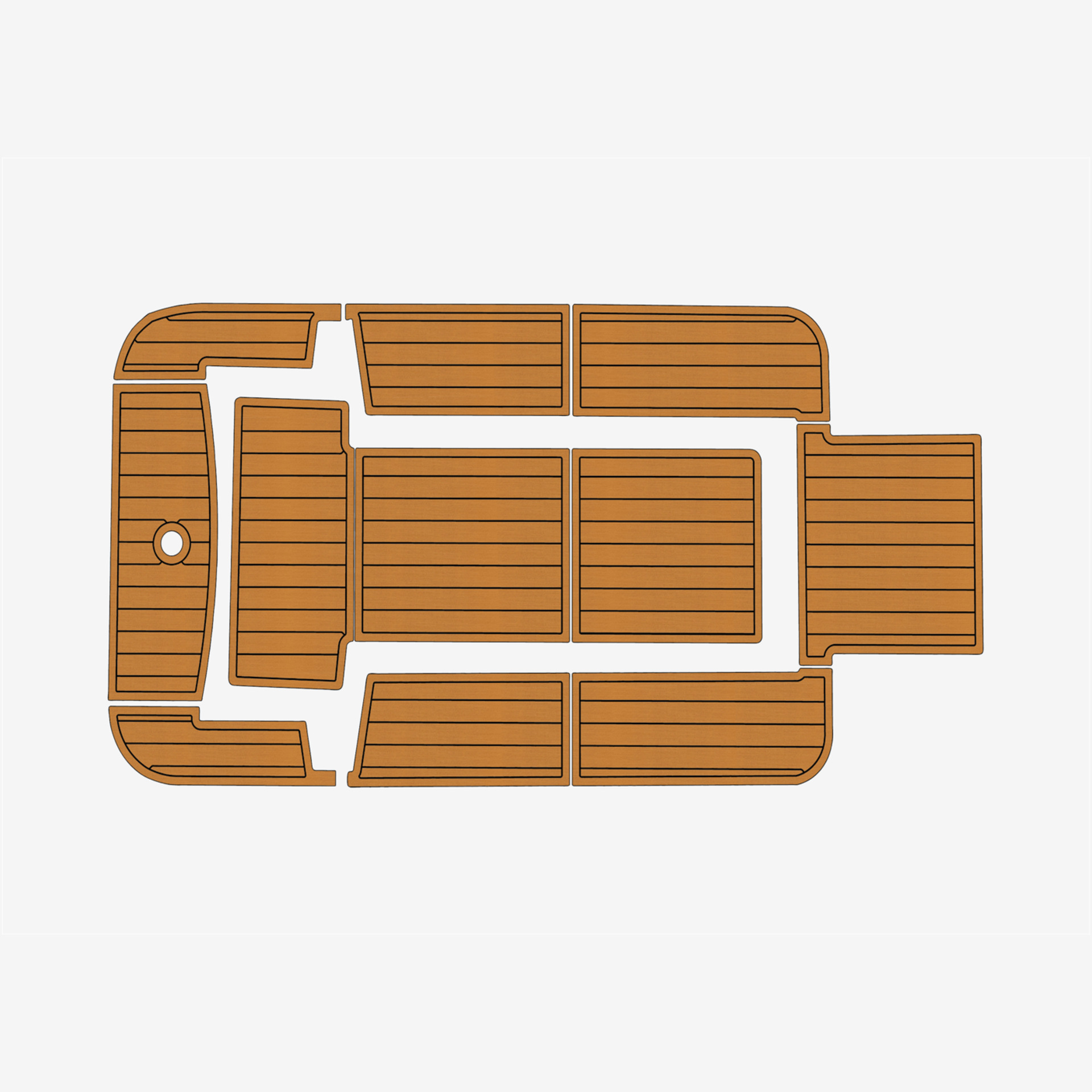 Jeanneau Cockpit 45 Faux EVA teak Marine Floor