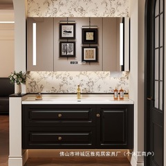フレンチレトロなバスルームキャビネットコンビネーションセラミック一体型洗面台バスルーム洗面台小型洗面台キャビネット
