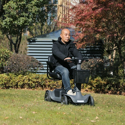 Elderly Mobility Scooter, Four-Wheeled Electric Vehicle for Disabled and Elderly, Small Household Electric Scooter, Low-Speed Folding Electric Vehicle