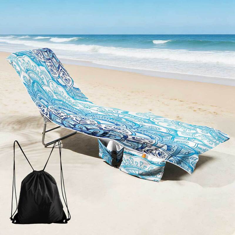 Cross-Border Exclusive Supply of Beach Chair Covers with Storage Pockets, Machine Washable Lounge Chair Covers, and Portable Drawstring Beach Towels 9 Cross-Border Exclusive Supply of Beach Chair Covers with Storage Pockets, Machine Washable Lounge Chair Covers, and Portable Drawstring Beach Towels 9