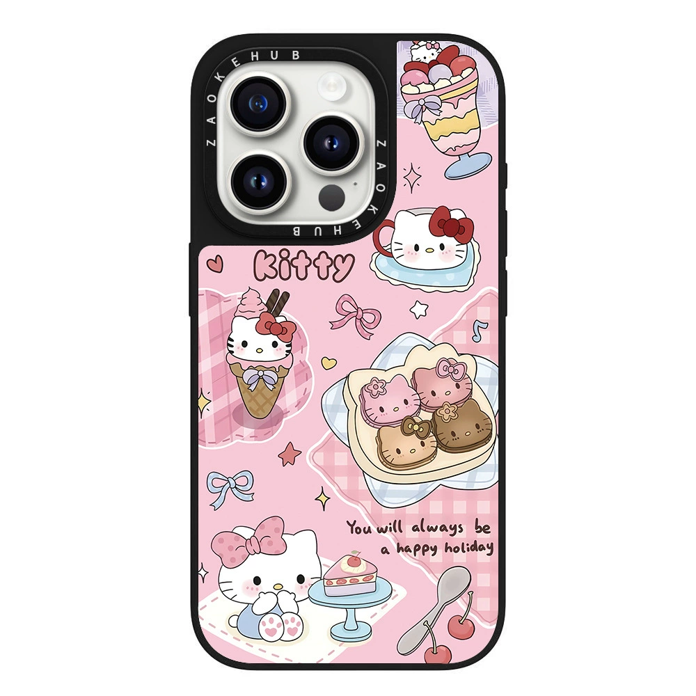 Сэнрио, яблоко, iPhone 15, чехол для телефона, iphone, 16promax, зеркальный эффект