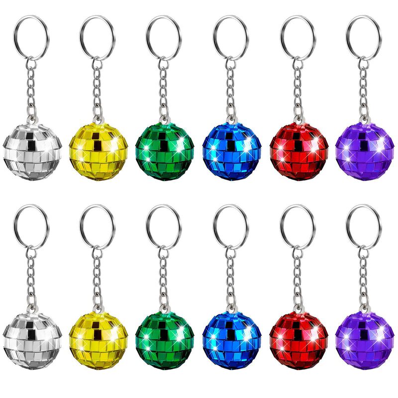 Cross-Border Disco Ball Keychain Holiday Gift Box Disco Ball Pendant Creative Bag Car Key Ring Pendant