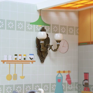 新品微缩娃娃屋配件场景墙壁灯过家家饰品玩具创意仿真迷你工艺品