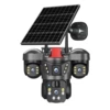 15-day loop recording [manual red] rotating three-camera 4G solar panel [free 99 years of traffic] + 4K full-color night vision + intelligent humanoid tracking + waterproof and lightning protection