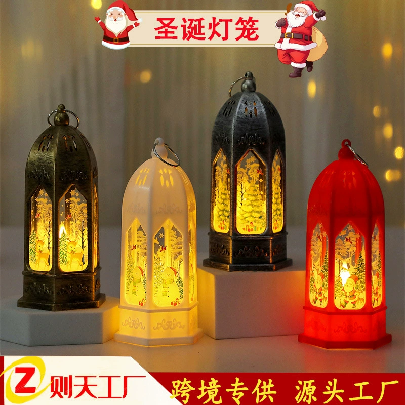 Рождественские украшения Электронные свечи Подарки Ретро Ночные огни Рождественская елка подвески Настольная раскладка