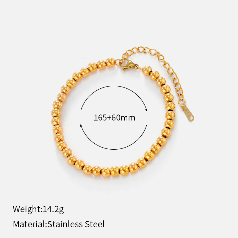 ヨーロッパとアメリカのクロスボーダーシンプルなステンレス鋼の太いブレスレット電気メッキ 18 K ゴールドチェーンブレスレットヒップホップスタイルチタン鋼ブレスレット|undefined