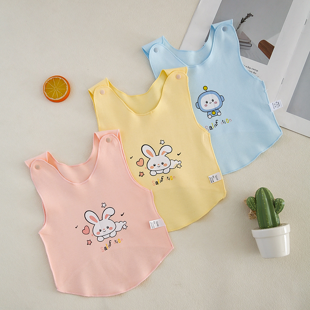 Newborn pure cotton belly warmer vest, all seasons, cute all-cotton baby vest, Class A base layer.