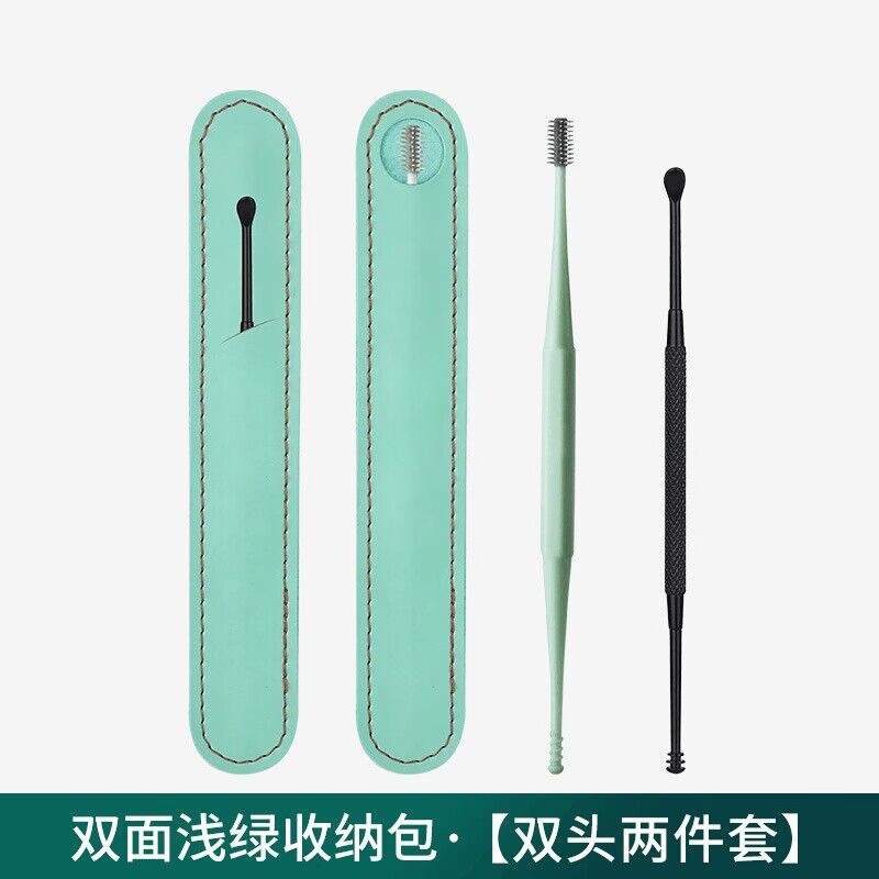 卸売耳かきセット、シリコン双頭スパイラル耳かきツール、耳かきスプーン、子供用耳垢かきツール|undefined