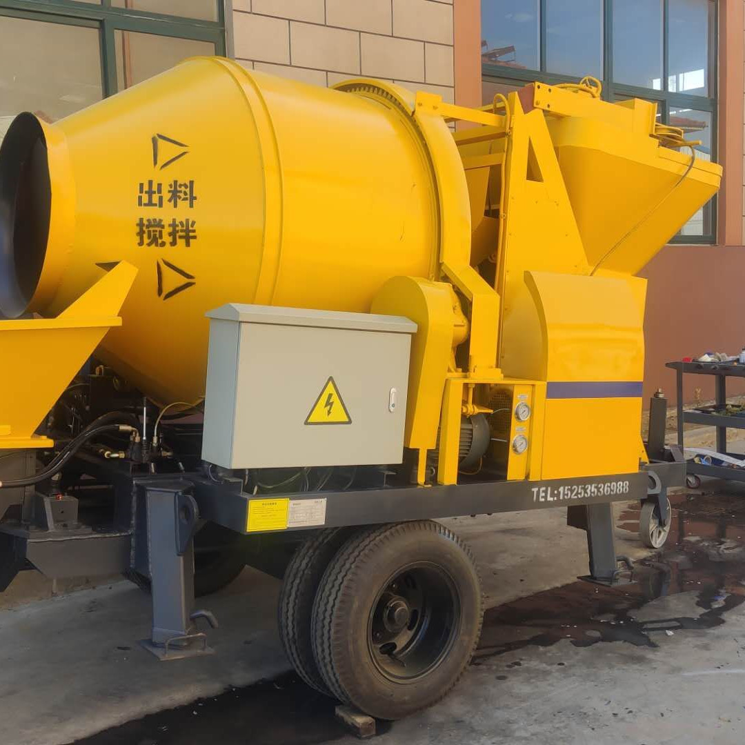 搅拌拖泵 细石混凝土泵 搅拌机 滚筒搅拌机与输送泵一体 搅拌泵