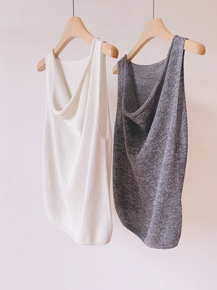 Silk small design knitted breathable sweater sleevless, tank top