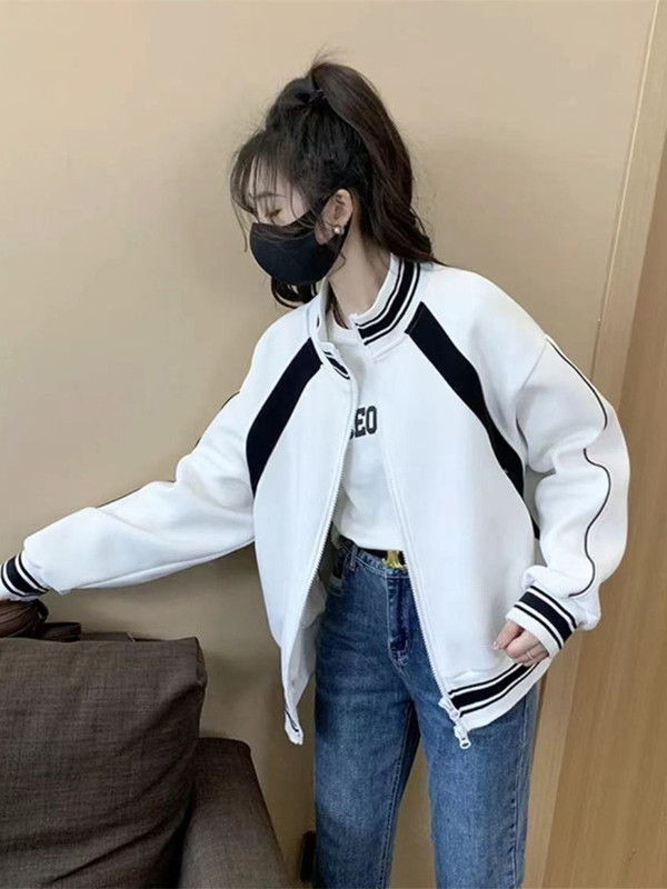 小个子棒球服外套女短款2025秋季新款韩版宽松休闲百搭开衫上衣潮|undefined