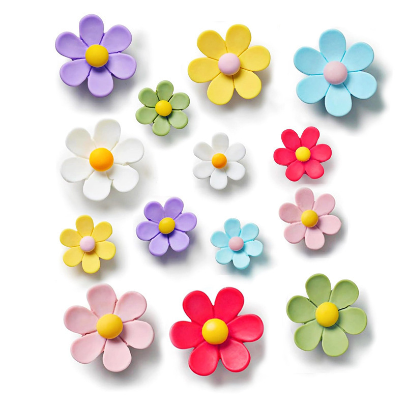 14 cross-border 3d three-dimensional decoration flowers refridgerator magnets little daisy ins style flowers magnetic sticker diy magnetic paste
