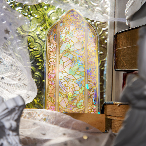 A Beautiful Day PET Sticker, Glazed Flower Window Series, Vintage Flower Window Handbag Decoration Material 10 Pieces in 6 Styles