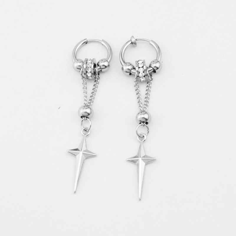 304 Stainless Steel Ear Needle Material Modern Style Geometric Polishing Stainless Steel Earrings