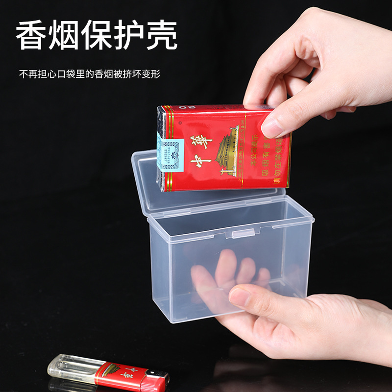 タバコ箱ソフトパック専用男性携帯防風プラスチック透明20本入り粗煙ソフトケース保護たばこ箱セット|undefined