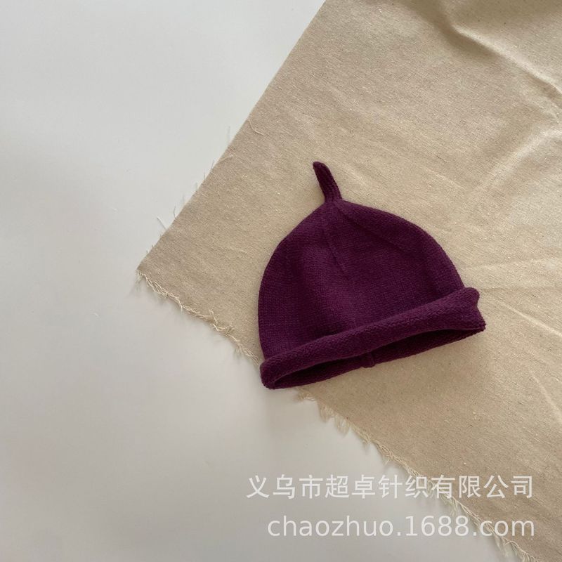 初秋の防寒帽子、韓国風冬用毛糸帽子、かわいい子供用おしゃぶり帽子、男の子と女の子のニット帽|undefined