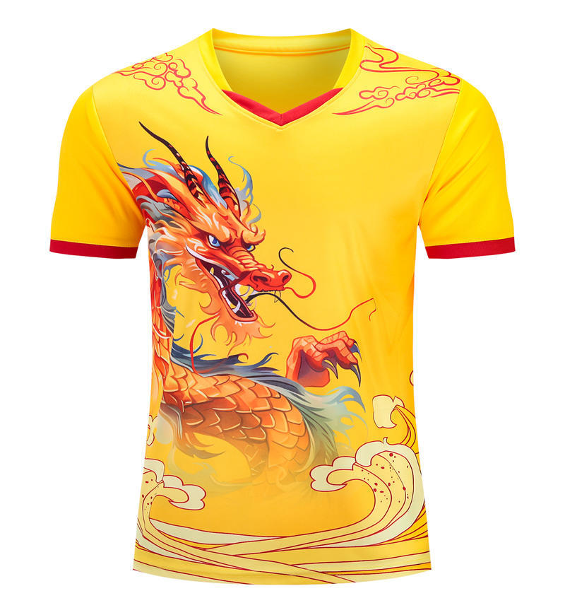 Trajes de fútbol trajes de entrenamiento con patrón de dragón mangas cortas 2025 nuevos trajes deportivos de carreras de barcos dragones