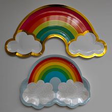一次性云朵彩虹纸盘 派对装饰品