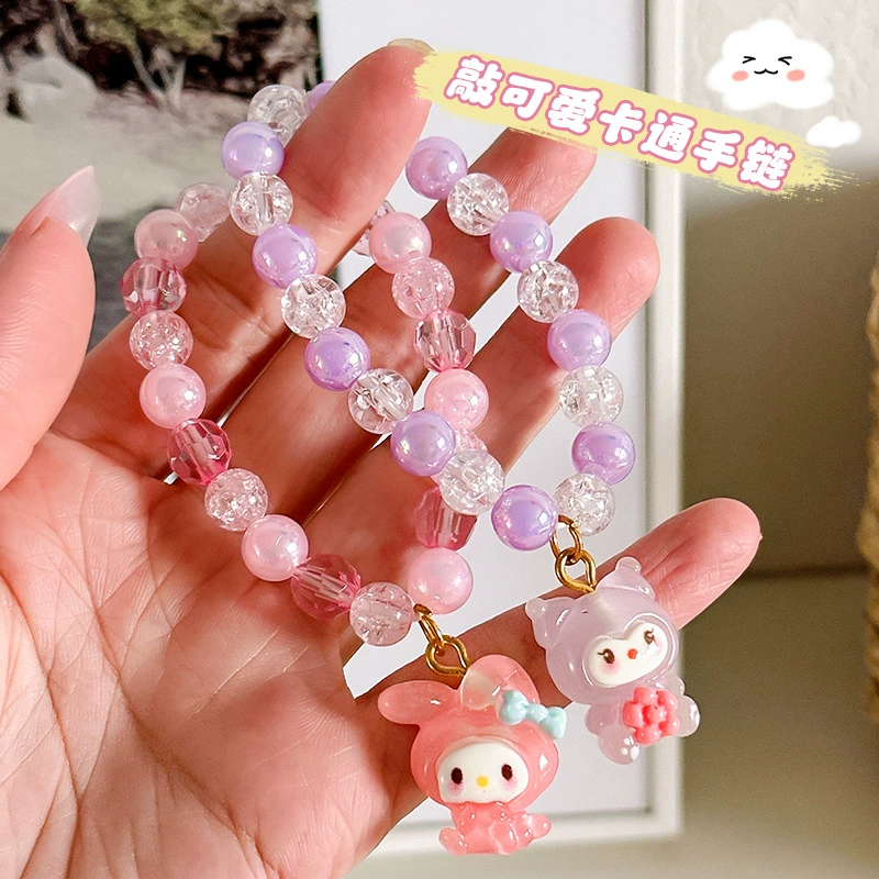 Cute cartoon children's beaded bracelet, accessory