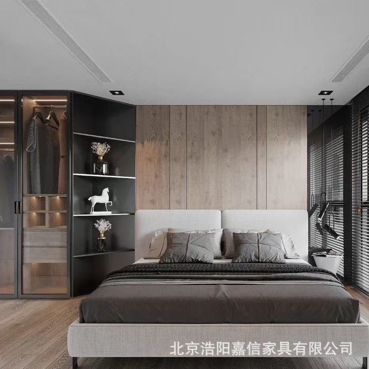 北京厂家全屋定 制万华禾香板柜体爱格板门板衣柜衣帽间一门到顶