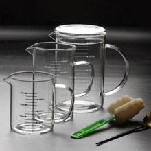玻璃刻度杯加厚量杯带刻度家用耐热厨房儿童牛奶杯手柄可微波炉厂