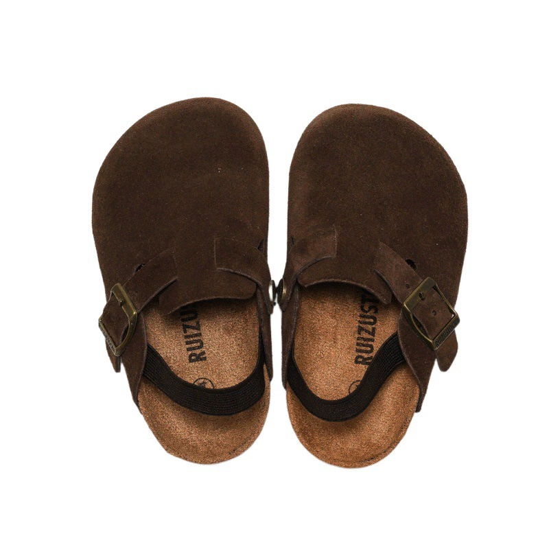 RUIZUSTOCK Rui нога осенние и зимние детские пробковые сандалии кожаные мальчики пляжные тапочки для девочек