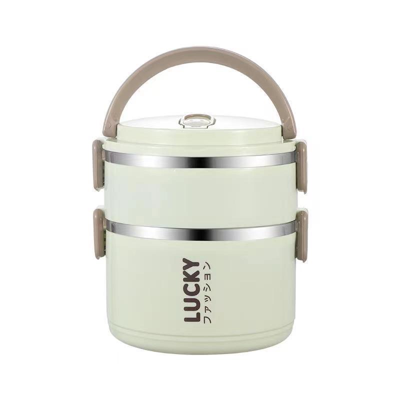 630g Weight Bento Box Kitchen and drinking utensils Casual Letter Solid Color Stainless Steel Bento Box