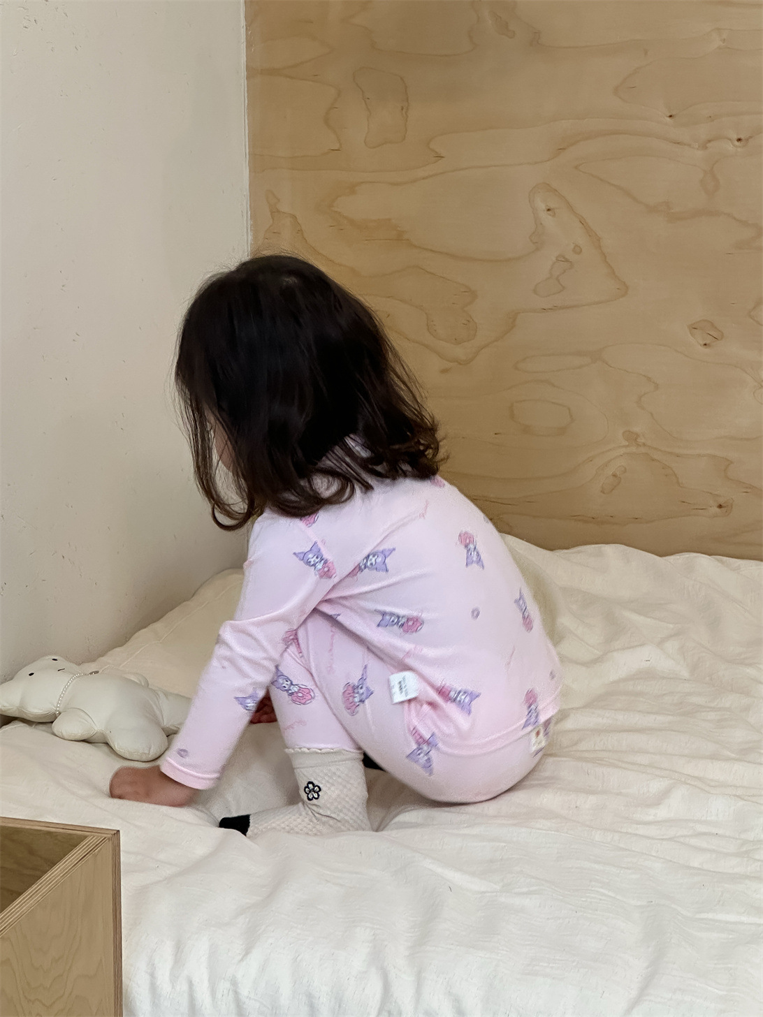 Pijamas infantiles de otoño conjunto de casa 2025 ropa de otoño ropa infantil coreana pijamas niñas ropa de hogar dos piezas