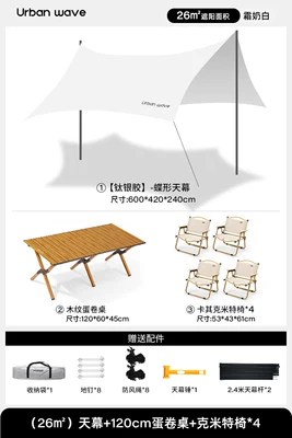 Avtomobil yan çətirləri – Outdoor Camping Sunshade Portable - 26-canopy120cm-egg-roll-tablekermit-chairs4-no-specifications