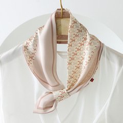 絲巾小長條方巾女春秋夏季護頸絲帶圍脖子懶人搭配襯衫裝飾薄圍巾