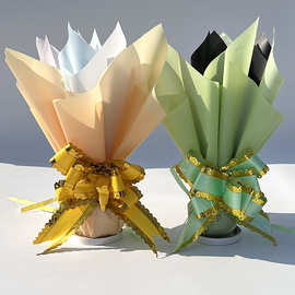 圣诞节平安夜花束苹果包装纸鲜花纯色雾面纸韩素纸平安果玻璃纸