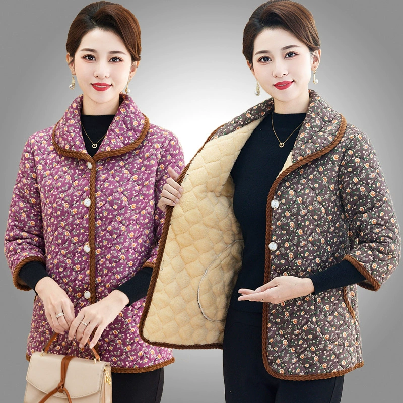 Средний и пожилой женский осенний и зимний рукав, хлопчатобумажный жилет