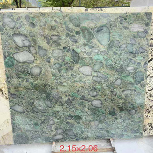 Custom-Made Emerald Green Marble Countertop, Dining Table Island, Natural Luxury Stone Desktop