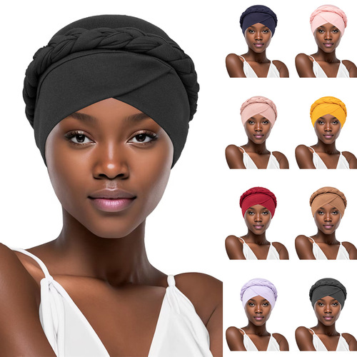 Bestselling Braided Headscarf Hat from Europe and America, Ethnic Style Versatile Cap, Fashion Turbans