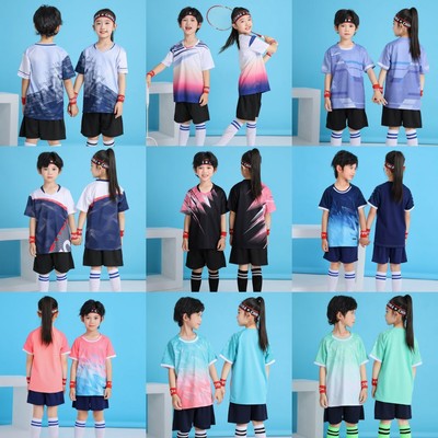 童装儿童羽毛球服套装男童女孩学生比赛运动训练服乒乓服排球服