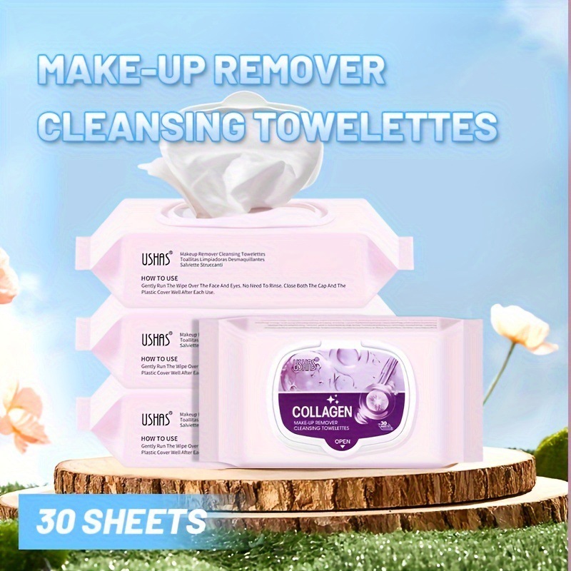USHAS Europa y los Estados Unidos transfronterizos toallas de desmaquillaje suaves no irritantes, limpieza profunda, desmaquillaje desechable WP023