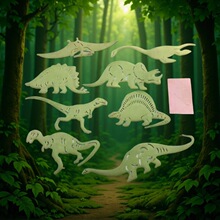 夜光恐龙贴片动物墙贴跨境专供儿童学生睡房墙纸发光树脂荧光贴纸