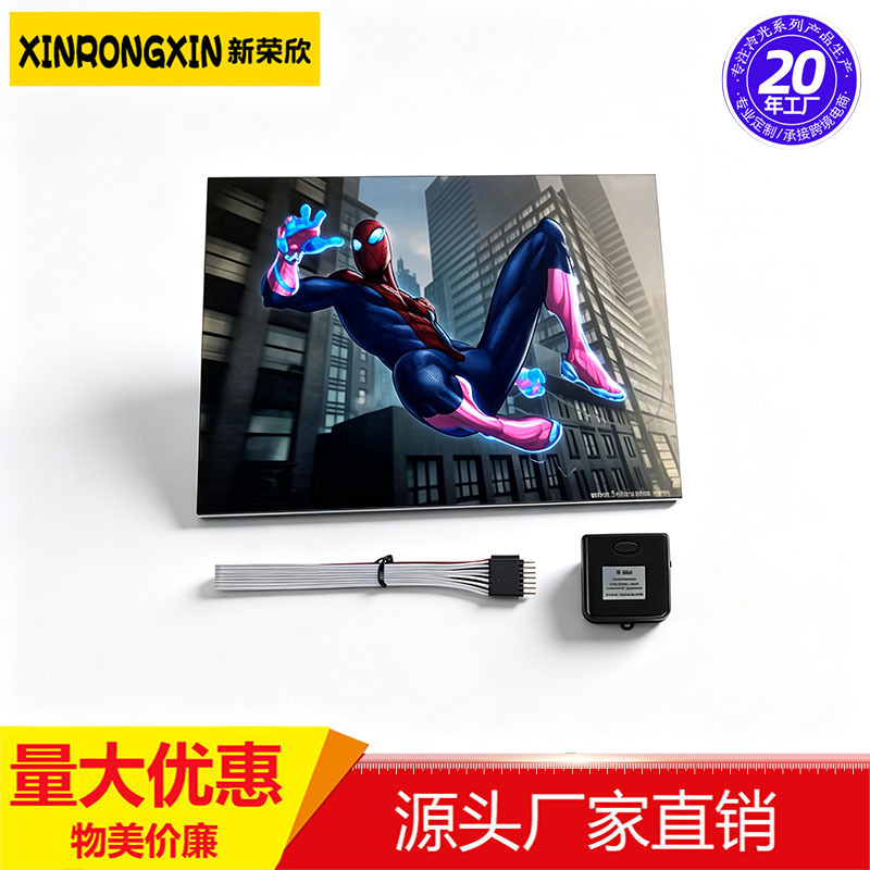 Cross-border Spider-Man LED light-up car sticker for trucks and cars, front and rear windshield light, movie character car sticker